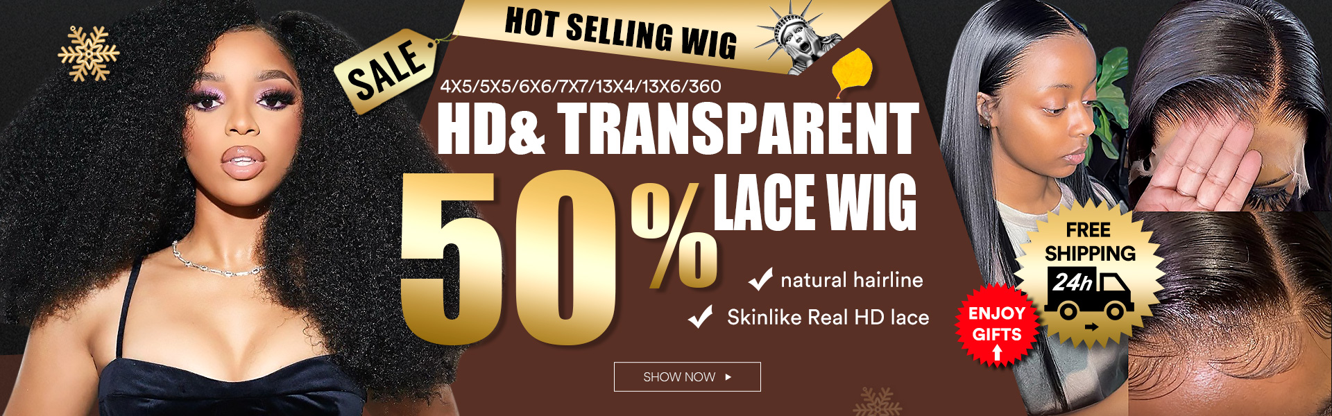 HD & Transaprent wig