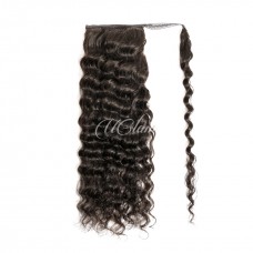 Uglam Human Virgin Hair Ponytail Extension Loose Deep Wave 