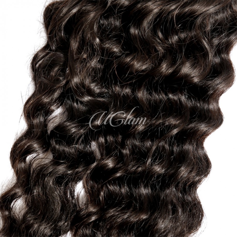 Uglam Human Virgin Hair Ponytail Extension Loose Deep Wave 