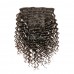 Uglam Clips Human Hair Extension Deep Wave (7 pcs/set)