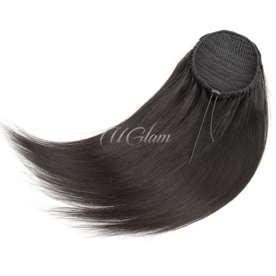 Uglam Extensions Straight With Drawstring Ponytail