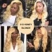 Virgin Human Hair Bundles With 13x4 Lace Frontal Black Root And #613 Color Body Wave