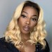 Virgin Human Hair Bundles With 13x4 Lace Frontal Black Root And #613 Color Body Wave