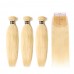 Virgin Human Hair Bundles With 5x5 Lace Closure Honey Blonde #613 Color Straight