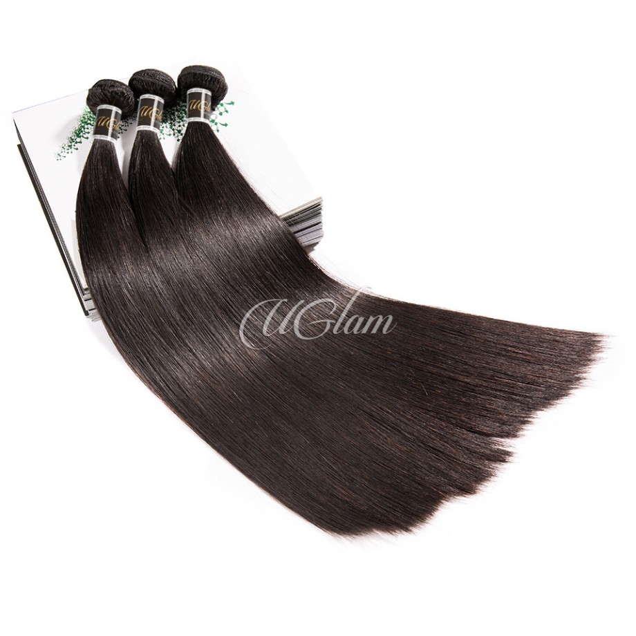 Virgin Straight Hair Bundles With 6x6 Transparent Lace Closure