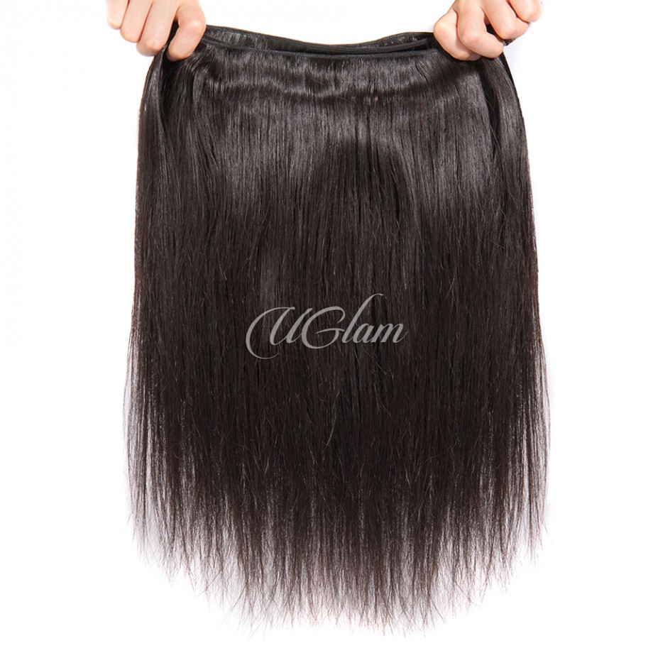 Virgin Straight Hair Bundles With 6x6 Transparent Lace Closure