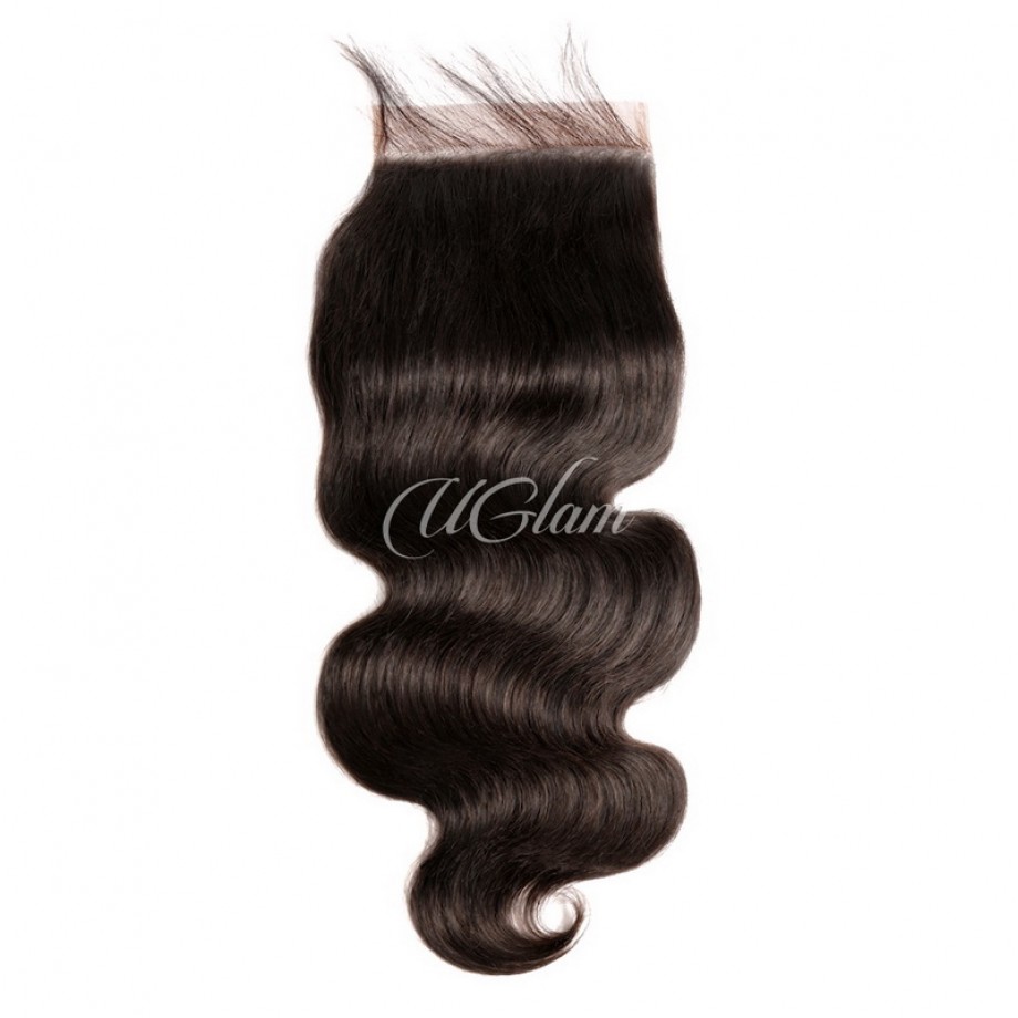 Virgin Body Wave Hair Bundles With 6x6 Transparent Lace Closure