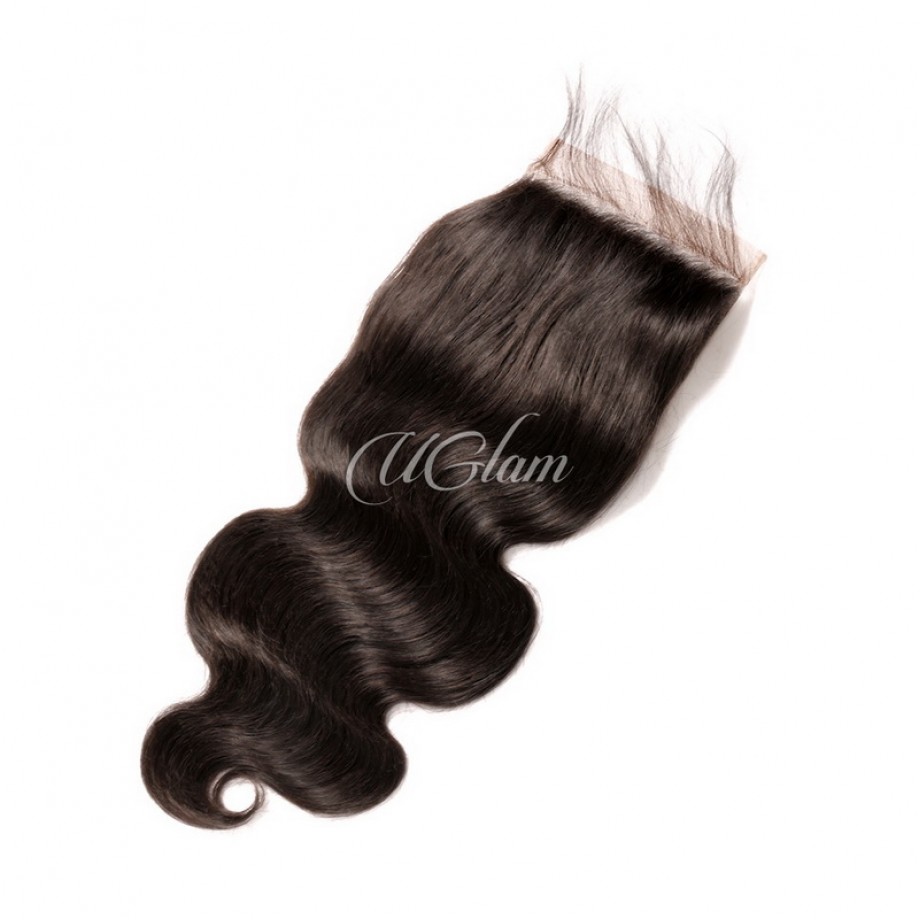 Virgin Body Wave Hair Bundles With 6x6 Transparent Lace Closure