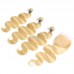 Uglam Bundles With 4x4 Lace Closure Blonde #613 Color Body Wave