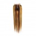 Uglam Double Drawn Bundles With 4X4 Swiss Lace Closure Piano Color #4/27 Straight