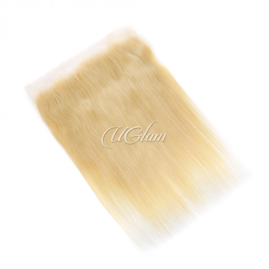 Uglam 13x6 Swiss Lace Frontal 613 Blonde Straight