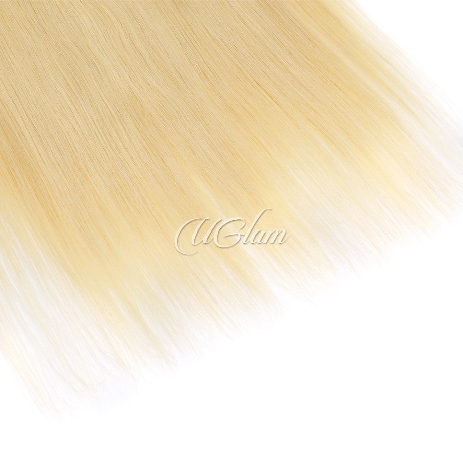 Uglam 13x6 Swiss Lace Frontal 613 Blonde Straight
