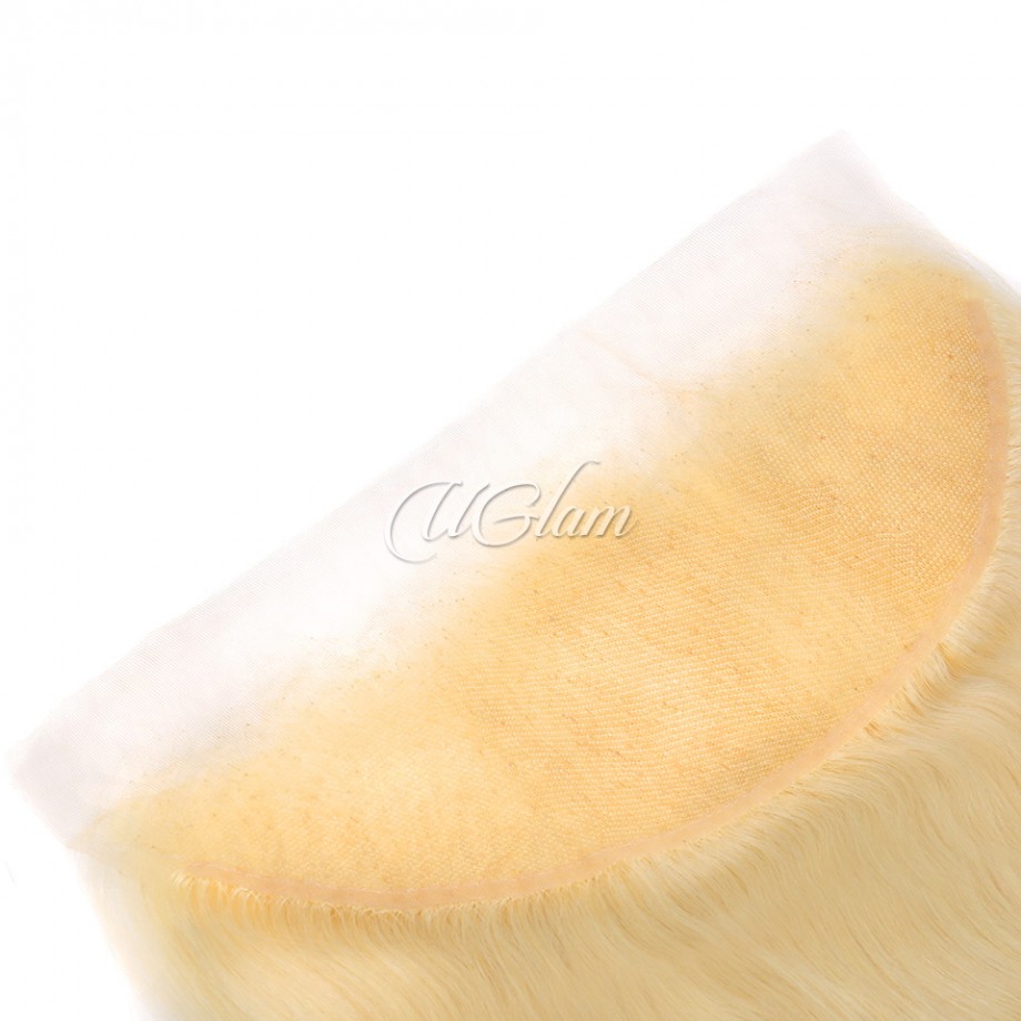 Uglam 13x6 Swiss Lace Frontal 613 Blonde Straight