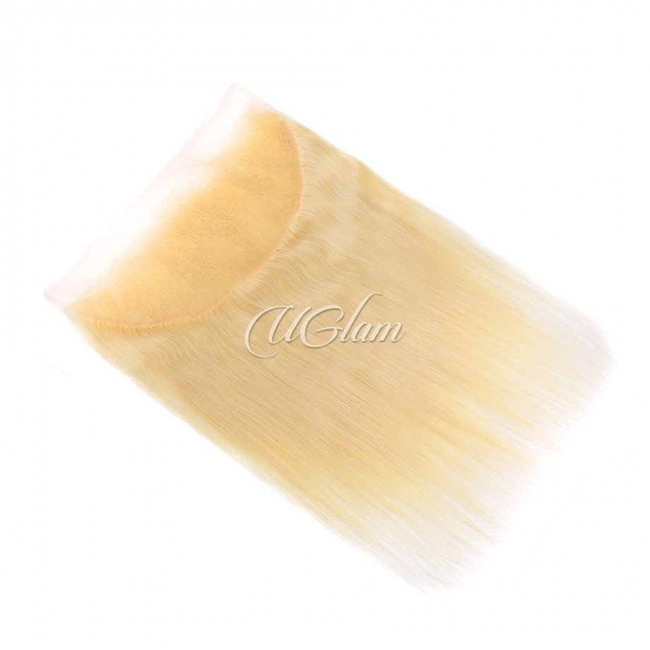 Uglam 13x6 Swiss Lace Frontal 613 Blonde Straight