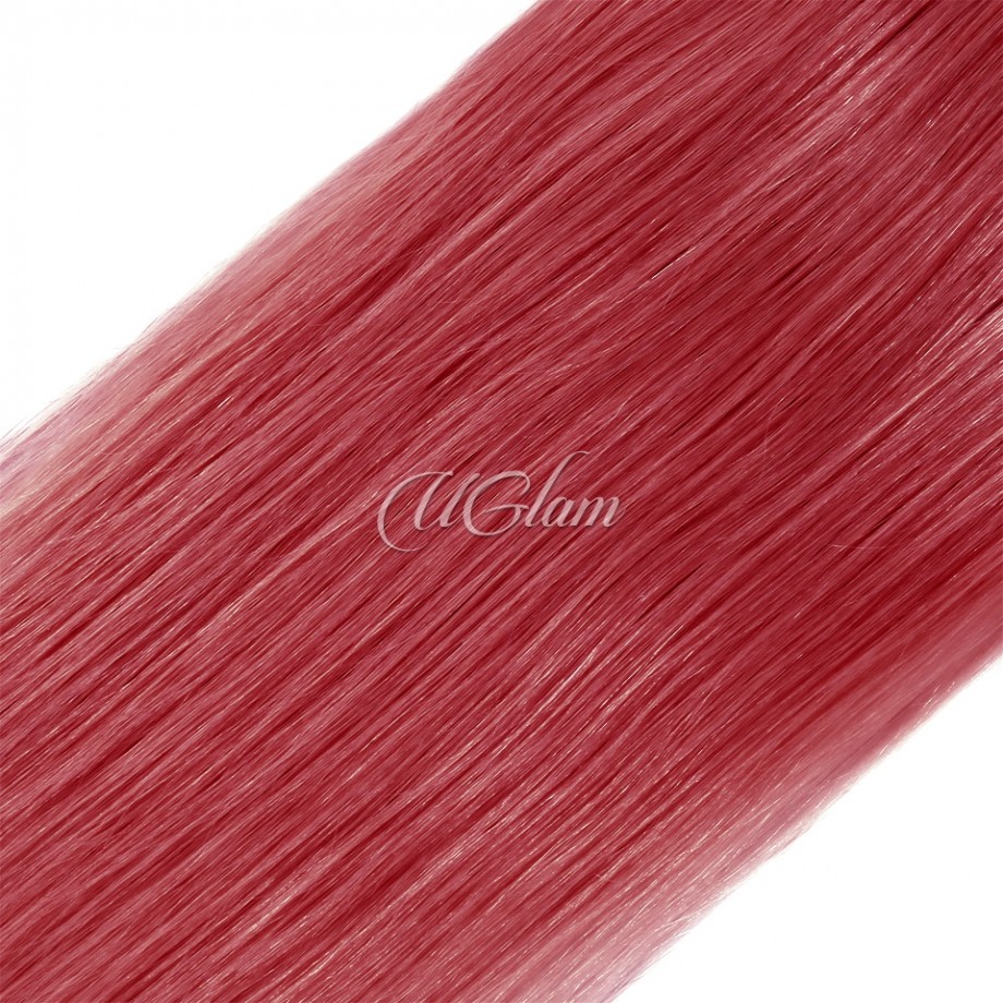 Uglam 4x4 Swiss Lace Closure Black Root And Red Color Straight
