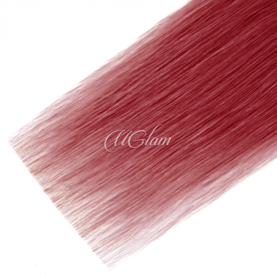 Uglam 4x4 Swiss Lace Closure Black Root And Red Color Straight
