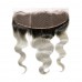Uglam 13x4 Swiss Lace Frontal Closure 1B/Grey Color Body Wave