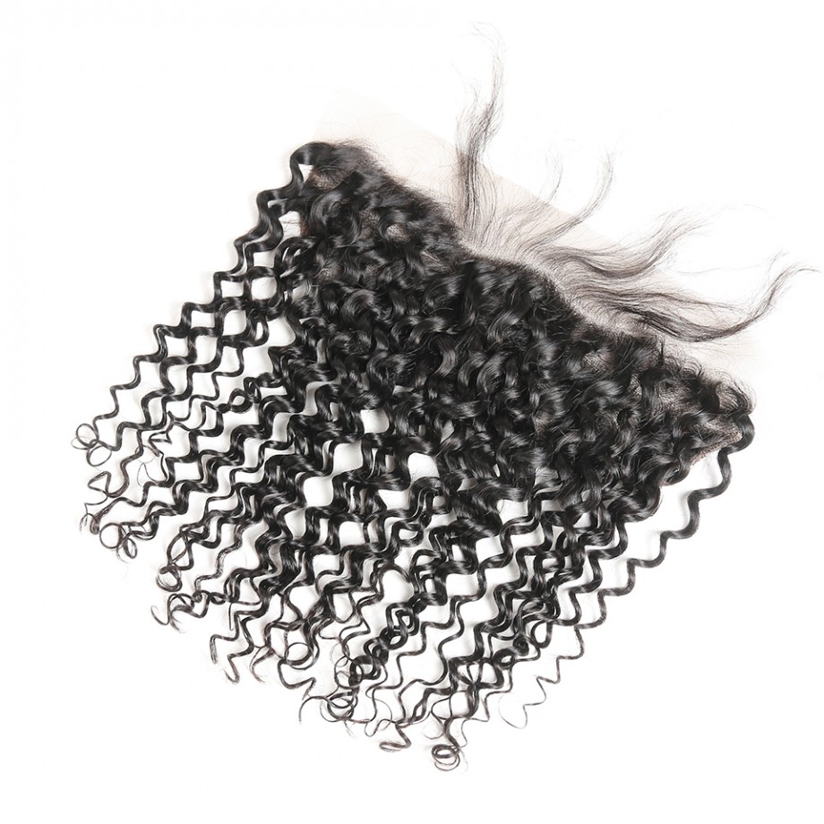 Virgin Hair 13X4 Water Wave Medium Brown Lace Frontal