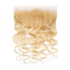 Virgin #613 Blonde Color 13x4 13x6  Transparent Lace Frontal Body Wave Human Hair