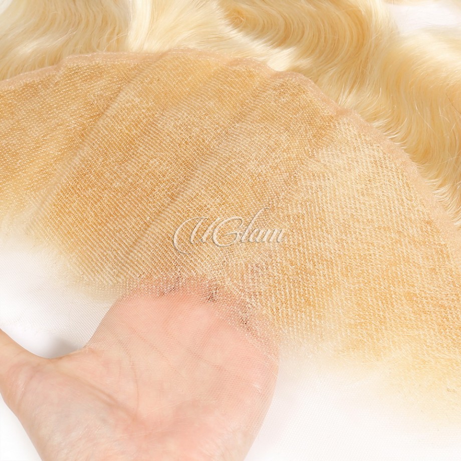 Virgin #613 Blonde Color 13x4 HD Lace Frontal Body Wave Human Hair