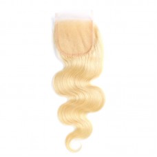 Uglam 4X4/ 5X5/ 6X6 Swiss Lace Closure Blonde #613 Color Body Wave (Length Of 6x6 Closure 10 12 14 Out Of Stock)