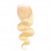 Uglam 4X4/5X5/6X6 Swiss Lace Closure Blonde #613 Color Body Wave