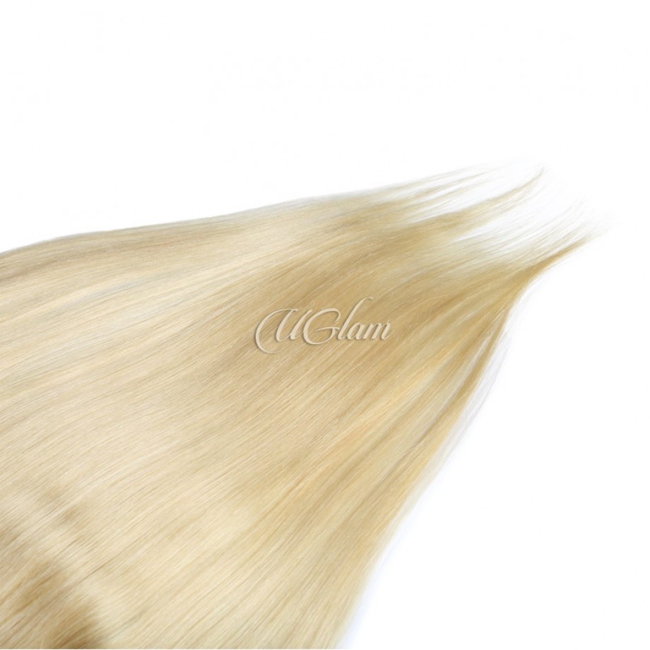 Uglam 13x4 Transparent Lace Frontal Closure Blonde #613 Color Straight