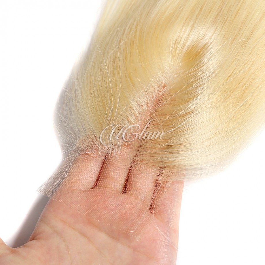 Uglam 613 Blonde 2X6 HD Closure Straight