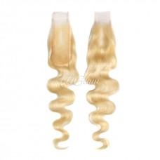 Uglam 613 Blonde 2X6 HD Closure Body Wave