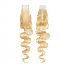 Uglam 613 Blonde 2X6 HD Closure Body Wave