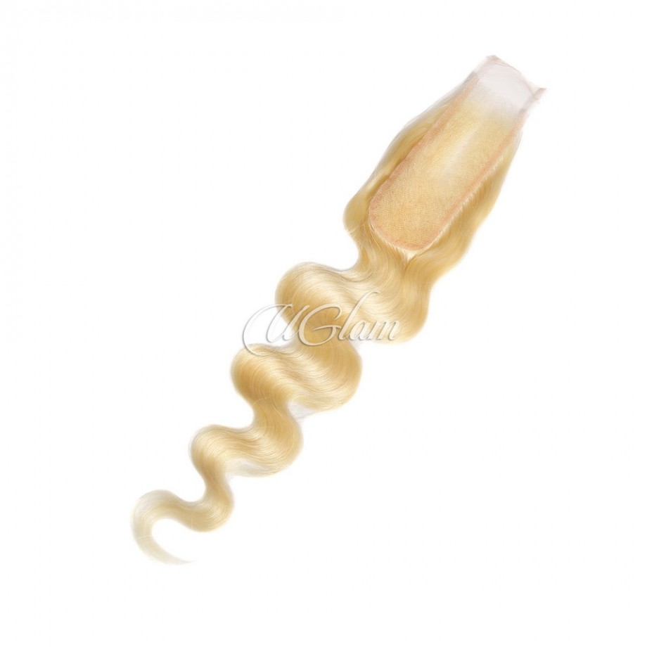 Uglam 613 Blonde 2X6 HD Closure Body Wave