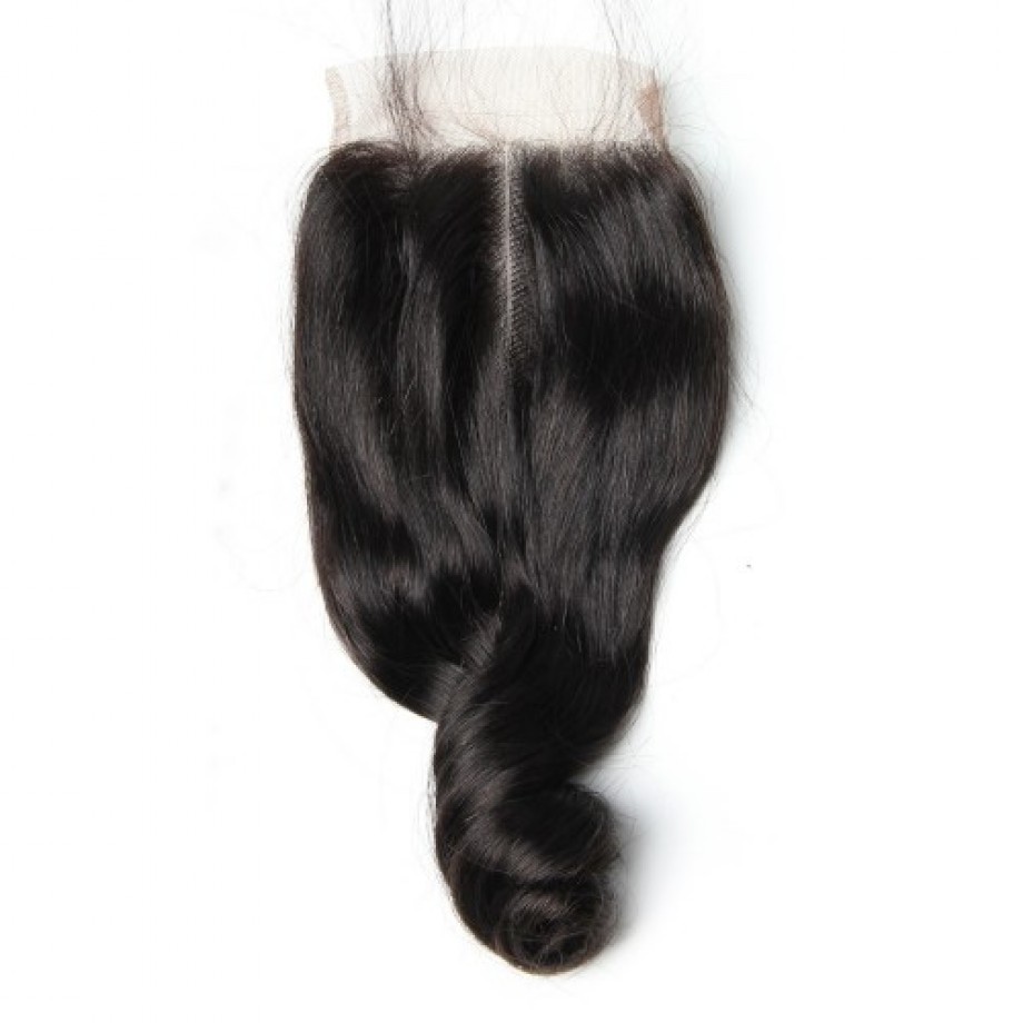 4x4 5x5 6x6 7x7  Transparent Lace Closure Loose Wave Virgin Human Hair