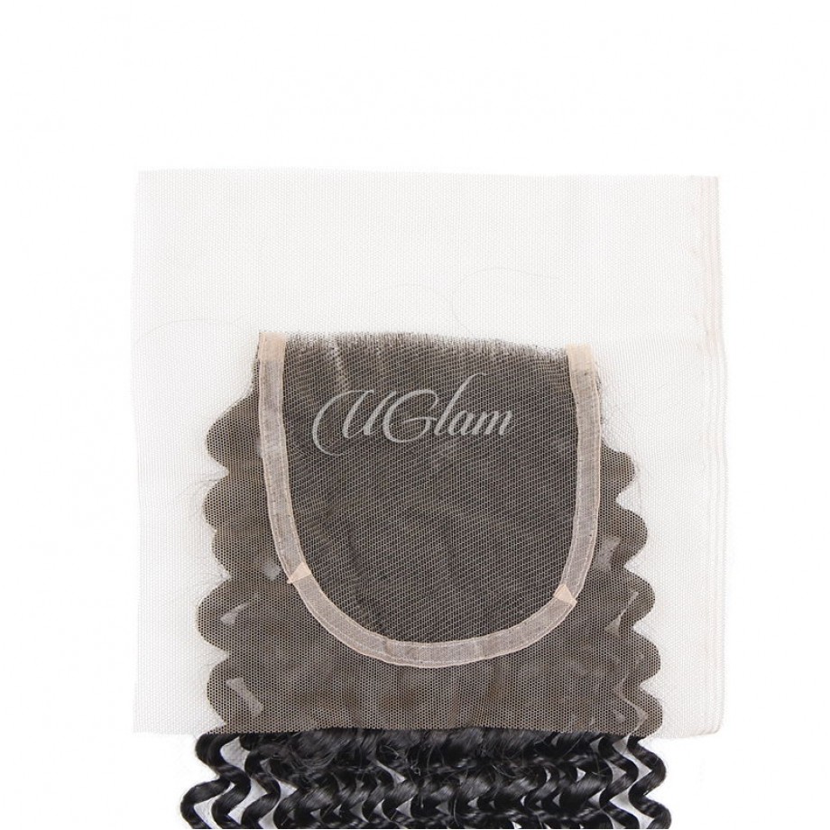 Uglam 4x4 Swiss Lace Closure Kinky Curly