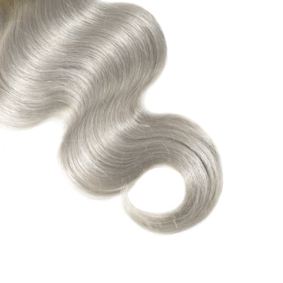 Uglam 4x4 Swiss Lace Closure 1B/Grey Color Body Wave