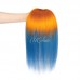 Uglam Ombre Bright Orange and Azure Blue Color Straight Bundles Deal