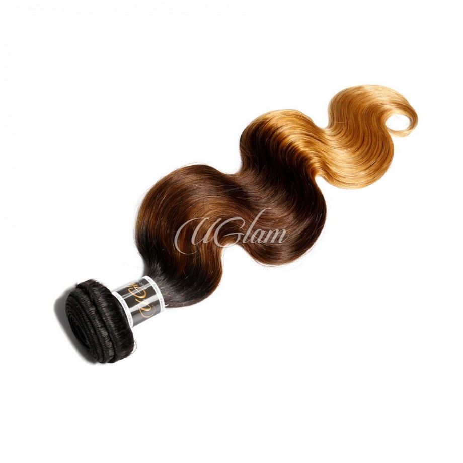 Uglam T1B/4/30 Ombre Hair Bundles Virgin Body Wave Hair Weave