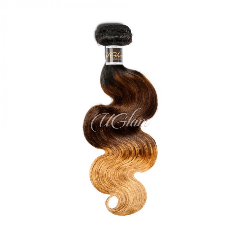 T1B/4/30 Ombre Virgin Body Wave Human Hair Bundles