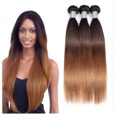 T1B/4/30 Ombre Virgin Straight Human Hair Bundles