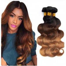 T1B/4/30 Ombre Virgin Body Wave Human Hair Bundles