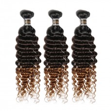 T1B/4/30 Ombre Virgin Deep Wave Human Hair Bundles