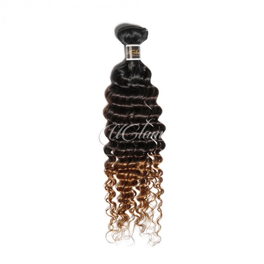 T1B/4/30 Ombre Virgin Deep Wave Human Hair Bundles