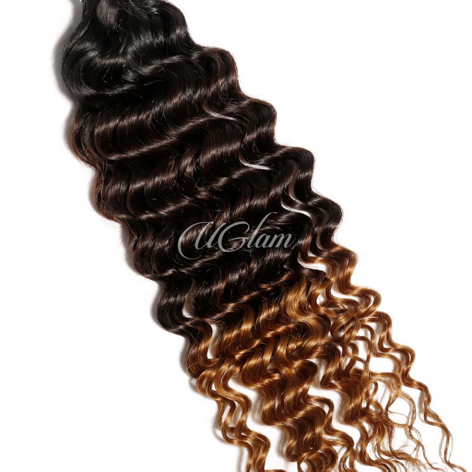 T1B/4/30 Ombre Virgin Deep Wave Human Hair Bundles