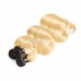 Virgin Ombre Black & #613 Color Body Wave Human Hair Bundles 