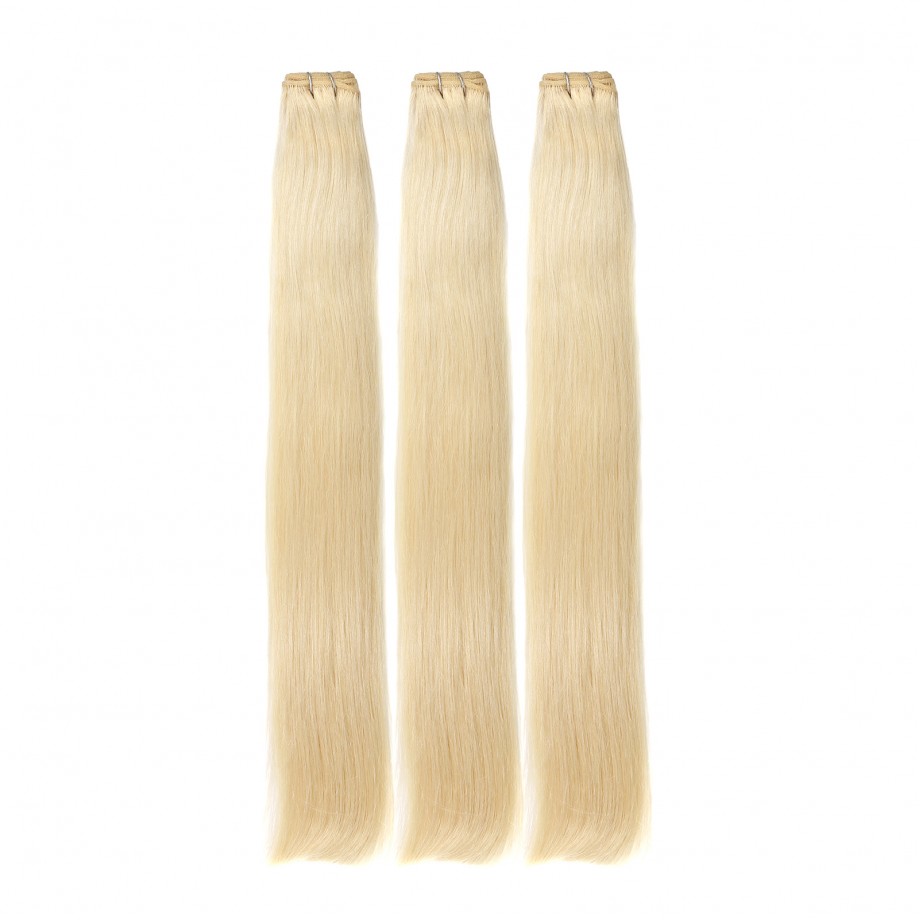 Uglam  Luxury 613 Blonde Full Raw Virgin Double Drawn Straight Bundles
