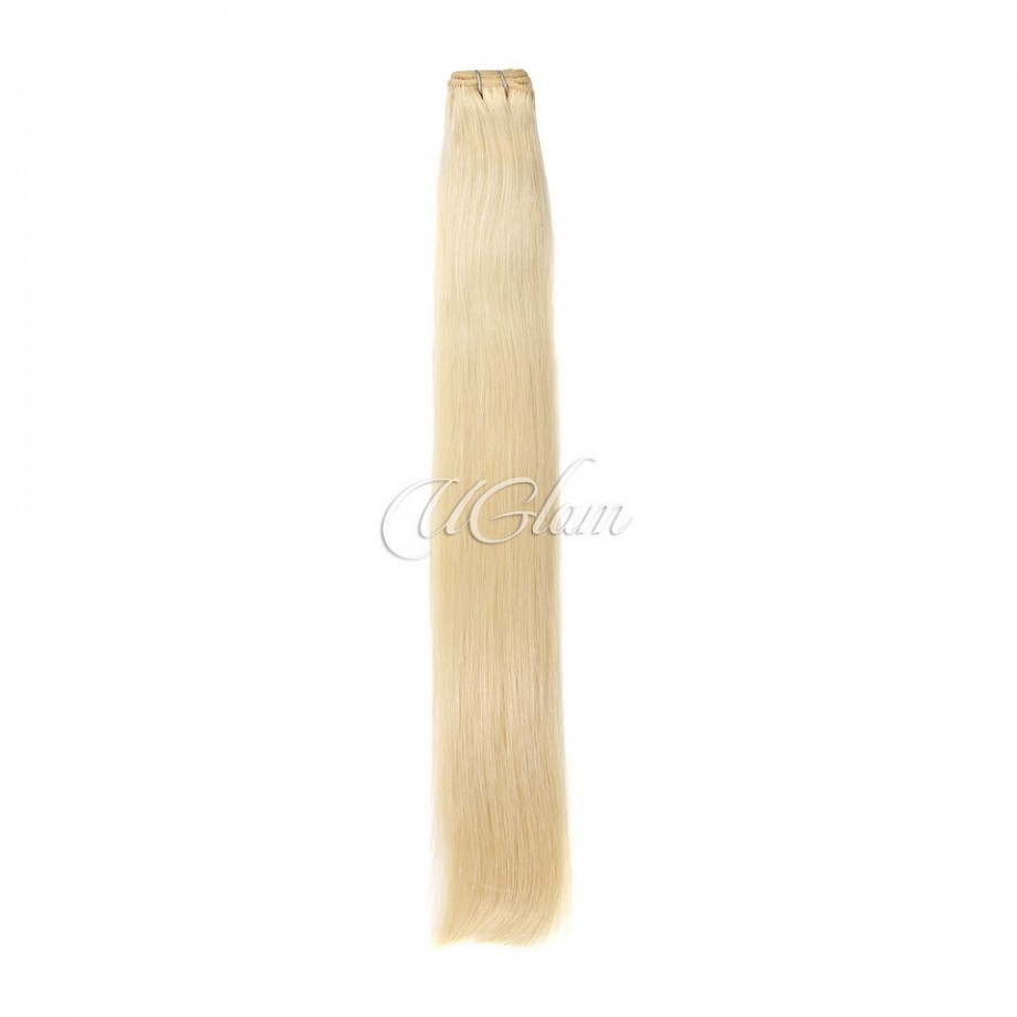 Uglam  Luxury 613 Blonde Full Raw Virgin Double Drawn Straight Bundles