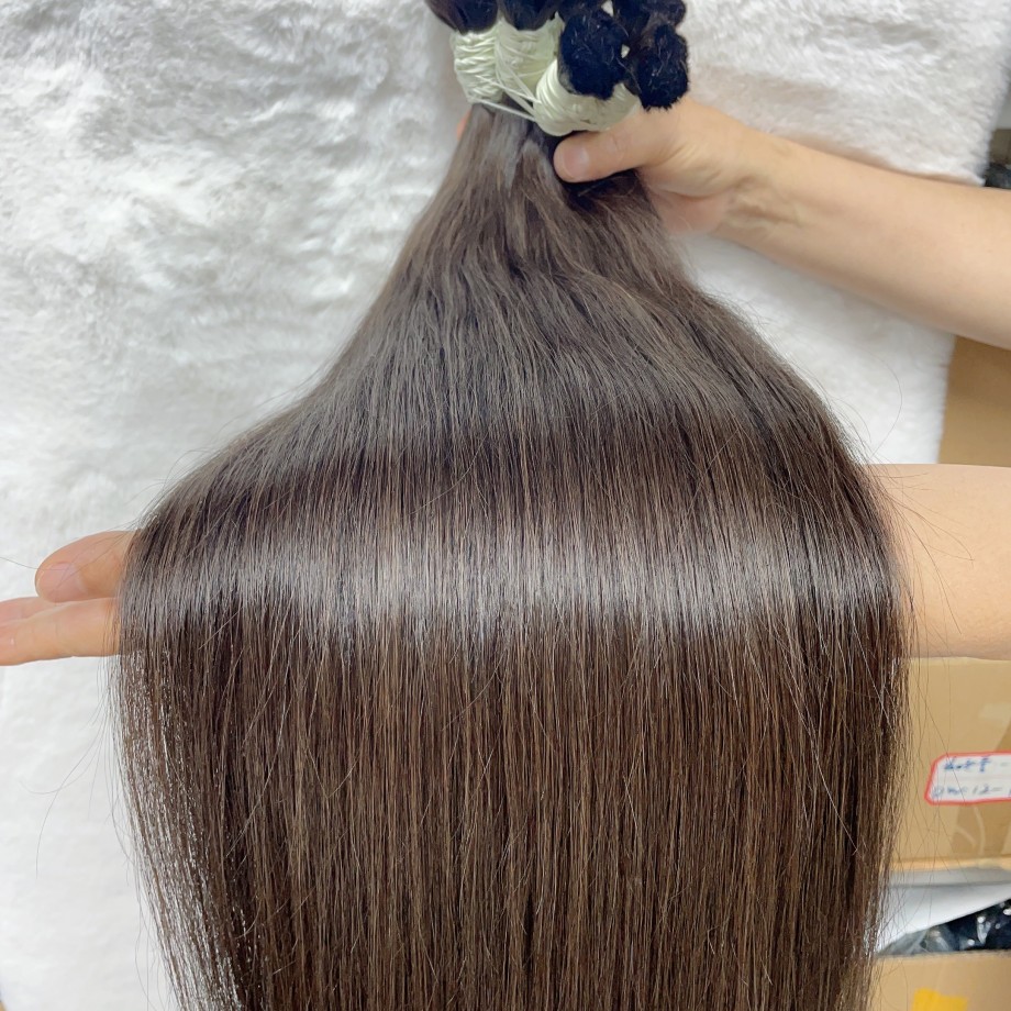 Uglam 2# Brown Hair Bulk Wholesale Human Hair  Straight for Braiding Extension 1kg