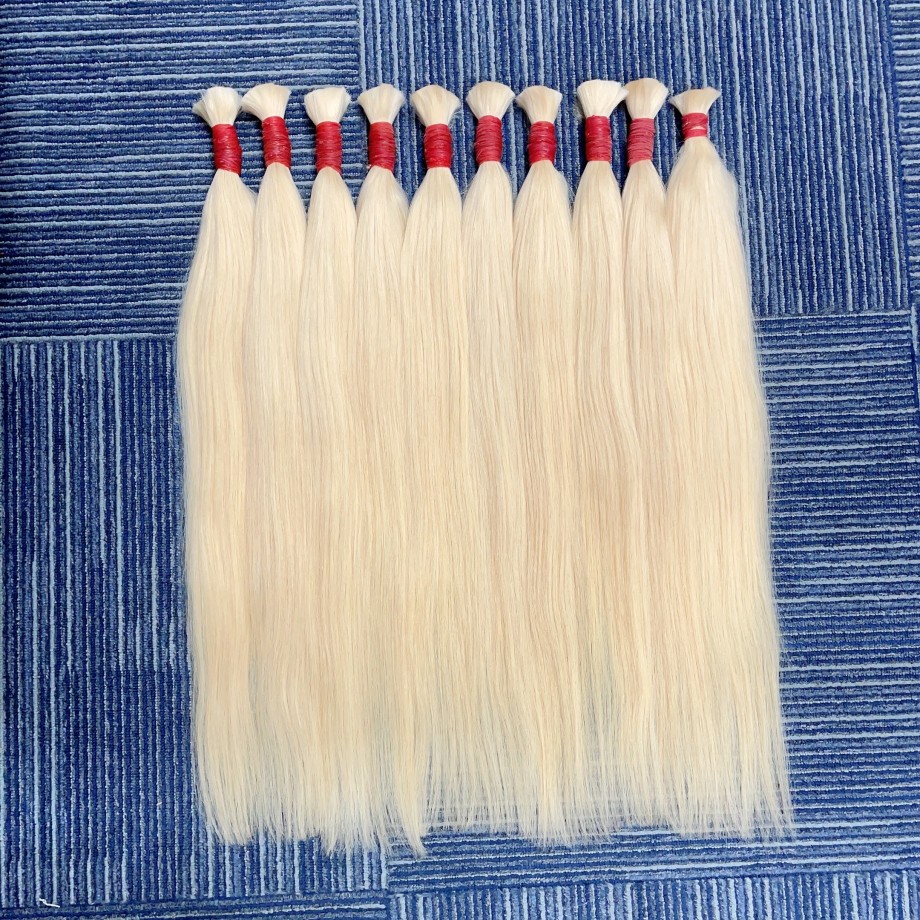 Uglam #613 Blonde Human Braiding Hair Bulk Original 100% Human Hair Extension 1kg