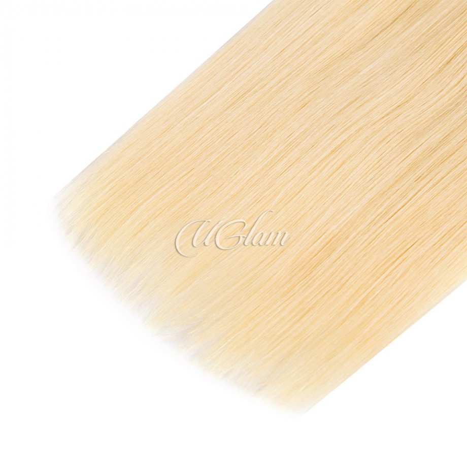 Virgin Ombre Black & #613 Color Straight Human Hair Bundles 