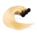 Virgin Ombre Black & #613 Color Straight Human Hair Bundles 