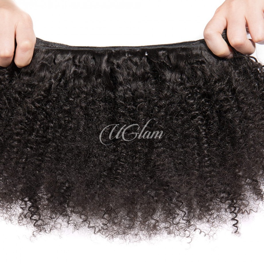 Virgin Human Hair 1/3/4pcs Bundle Deal Afro Kinky Curly  